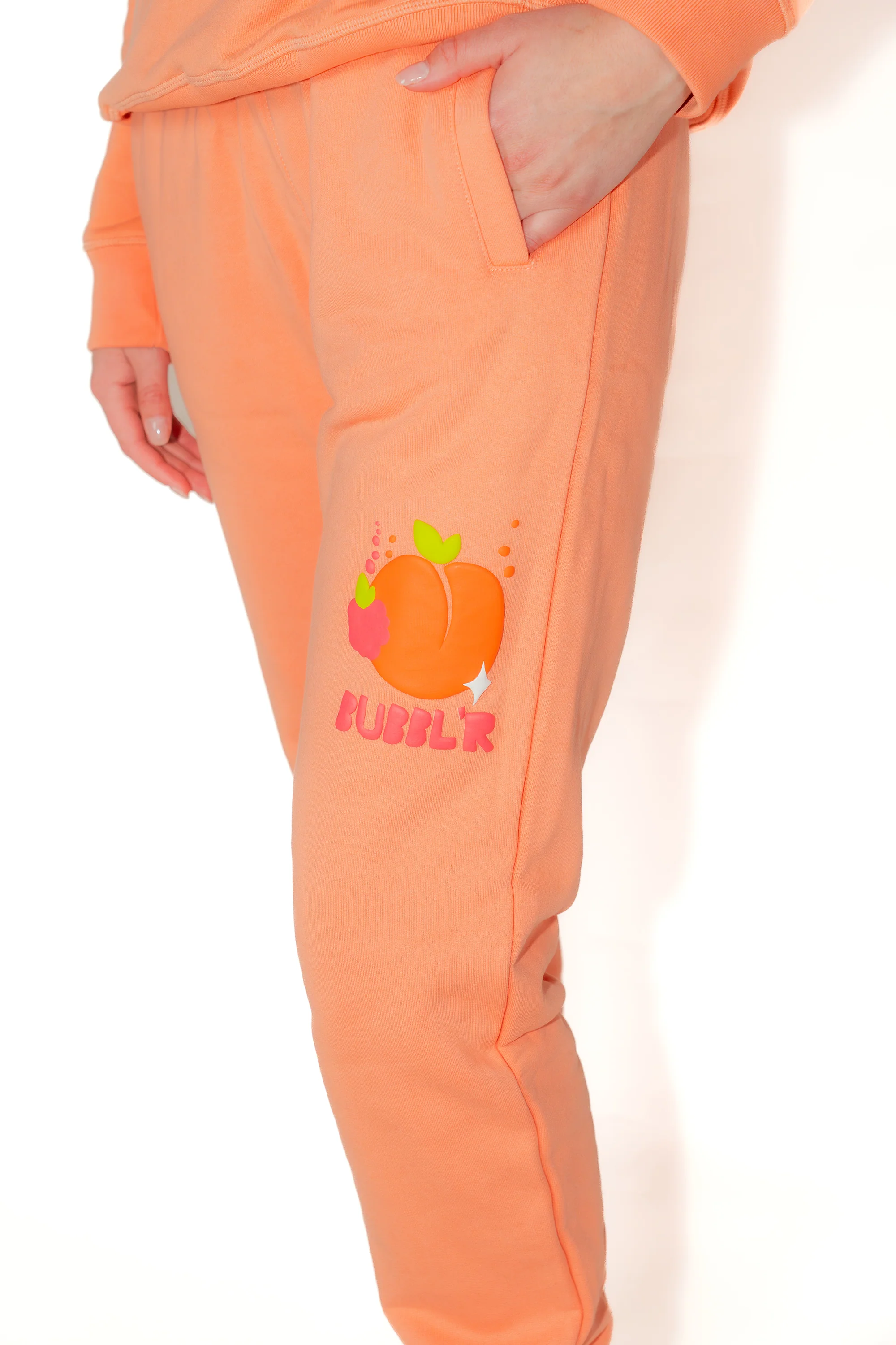 peach raspberry dazzl’r sweat set - Image 4