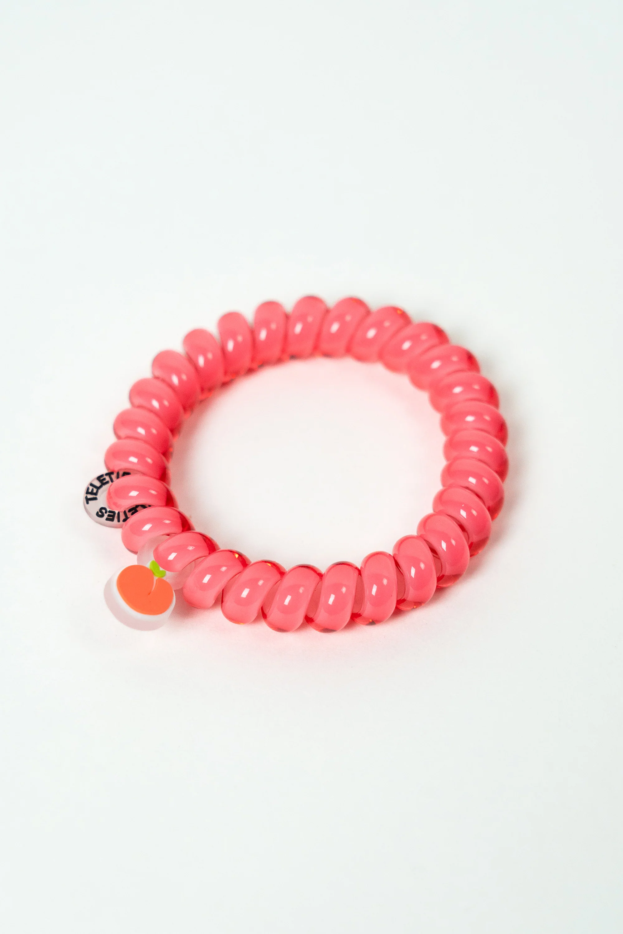 pretty in peach BUBBL'R X Teletie 3-pack hair tie - Image 3