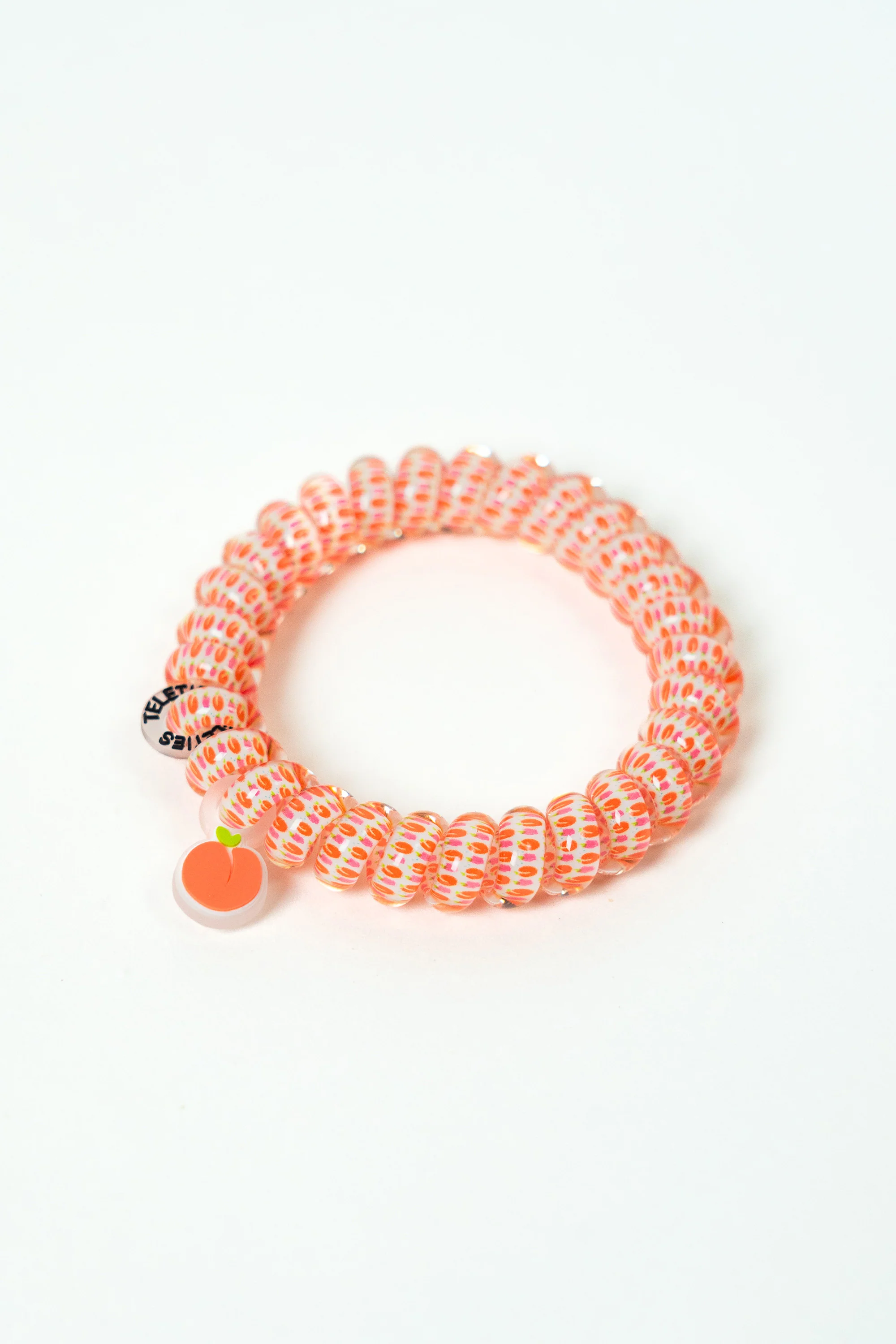 pretty in peach BUBBL'R X Teletie 3-pack hair tie - Image 4