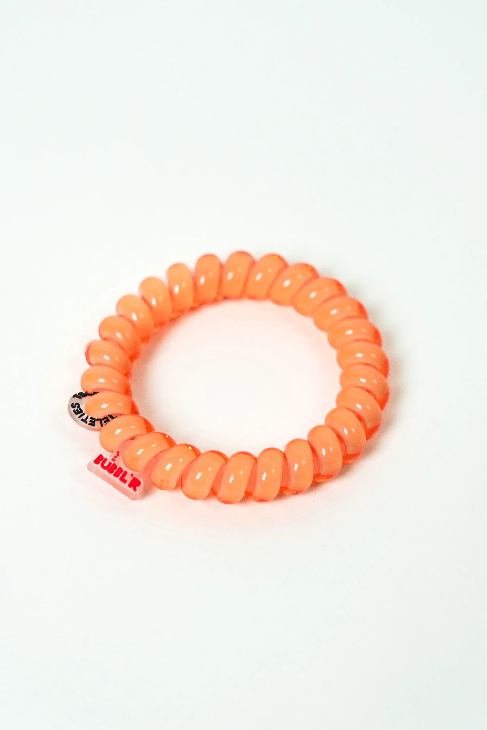 pretty in peach BUBBL'R X Teletie 3-pack hair tie - Image 5